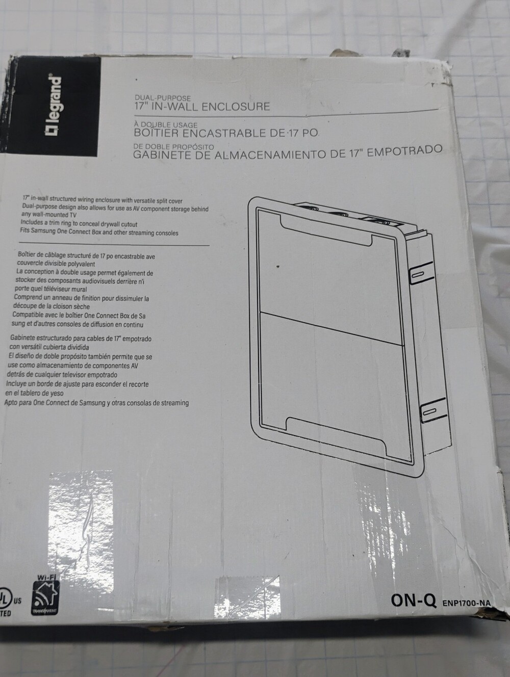 17" In-Wall Enclosure - White